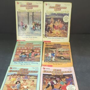 vintage paperback books from The Baby-Sitters Club series by Ann M. Martin.